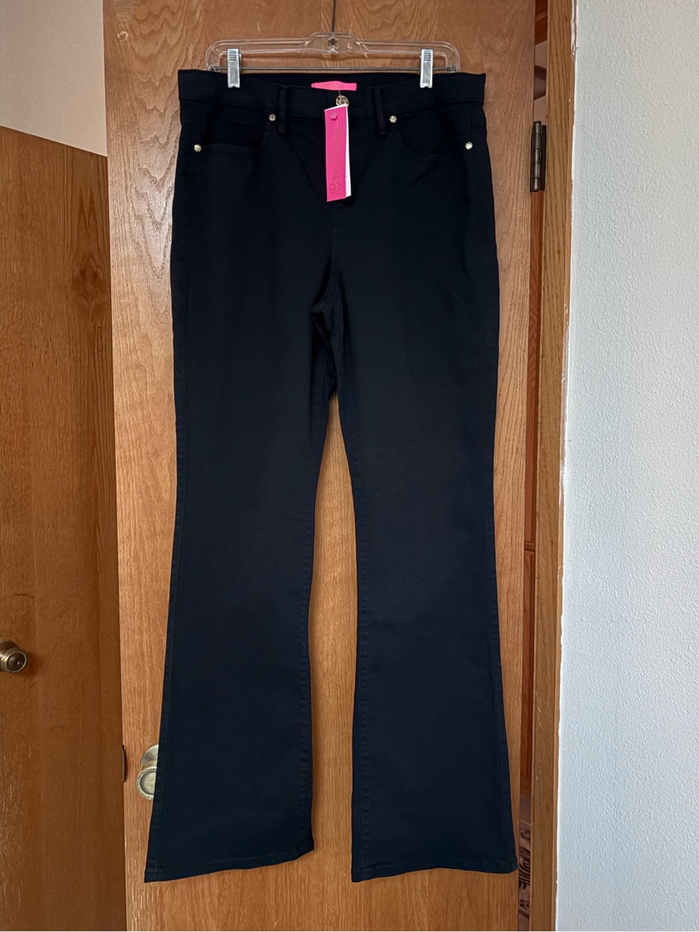 NWT Lilly Pulitzer South Ocean High Rise black Onyx jeans 14 $178